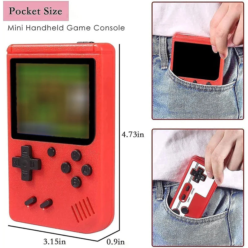 Retro Portable Mini Handheld Video Game Console 8-Bit 3.0 Inch Color LCD Color Game Player Built-in 400 games For Kids Gifts