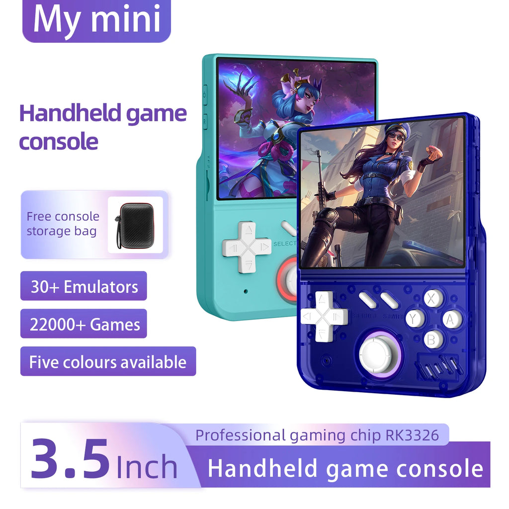 AISLPC Mini Portable MY MINI Retro Handheld Video Game Console 3.5-inch Linux System Handheld Video Player 128GB 15000 Games