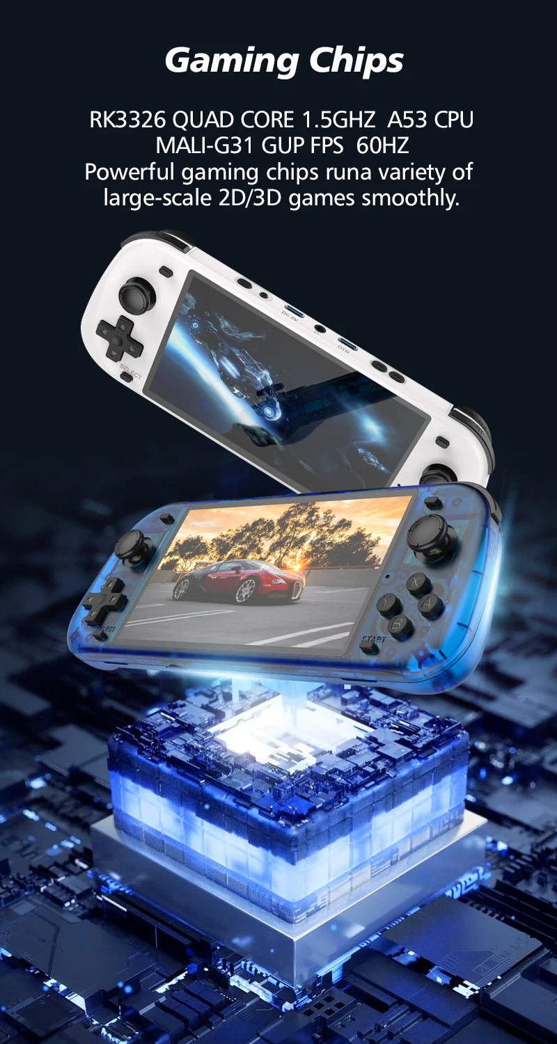 New Upgrade R50S Retro Games Console 128G 5.1inch IPS Screen Two-player 20000+ Classic Games Retroid Pocket Game Consolas