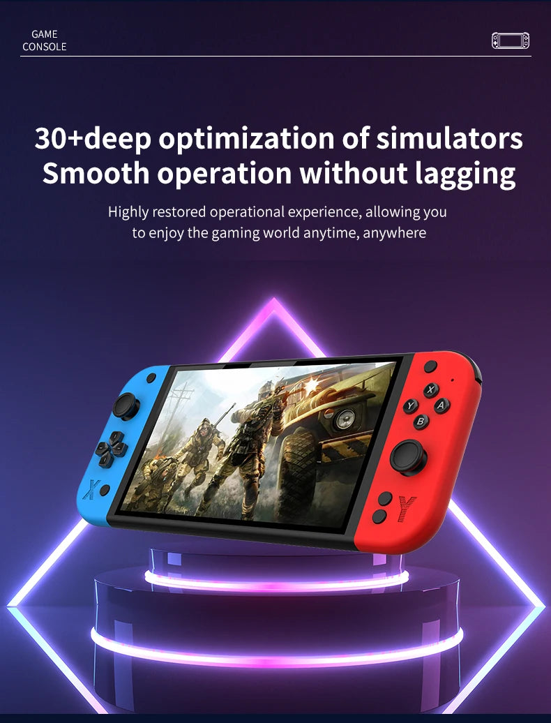 G90 7-inch 64GB 4000mAh portable handheld game console arcade suitable for PSP/PS1 retro TV game controller boys' gift