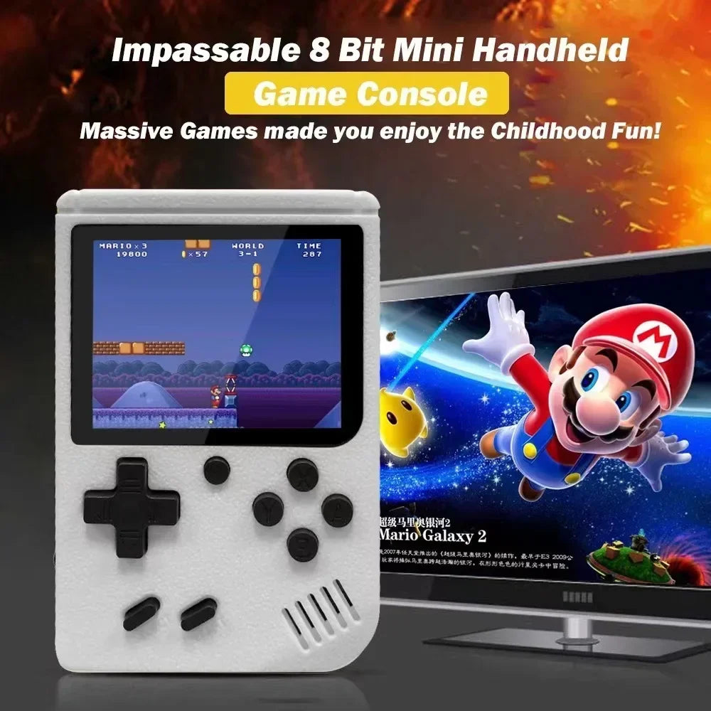 Retro Mini Handheld Video Game Console 8-Bit 3 Inch Color LCD Kids Game Player with Built-in 400 Games Portable Entertainment