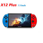 GAMINJA X12 Plus Handheld Game Console 7.1Inch Dual Joystick IPS Screen Video Game Player Built-in 32G TF Card For GBA GBC NES