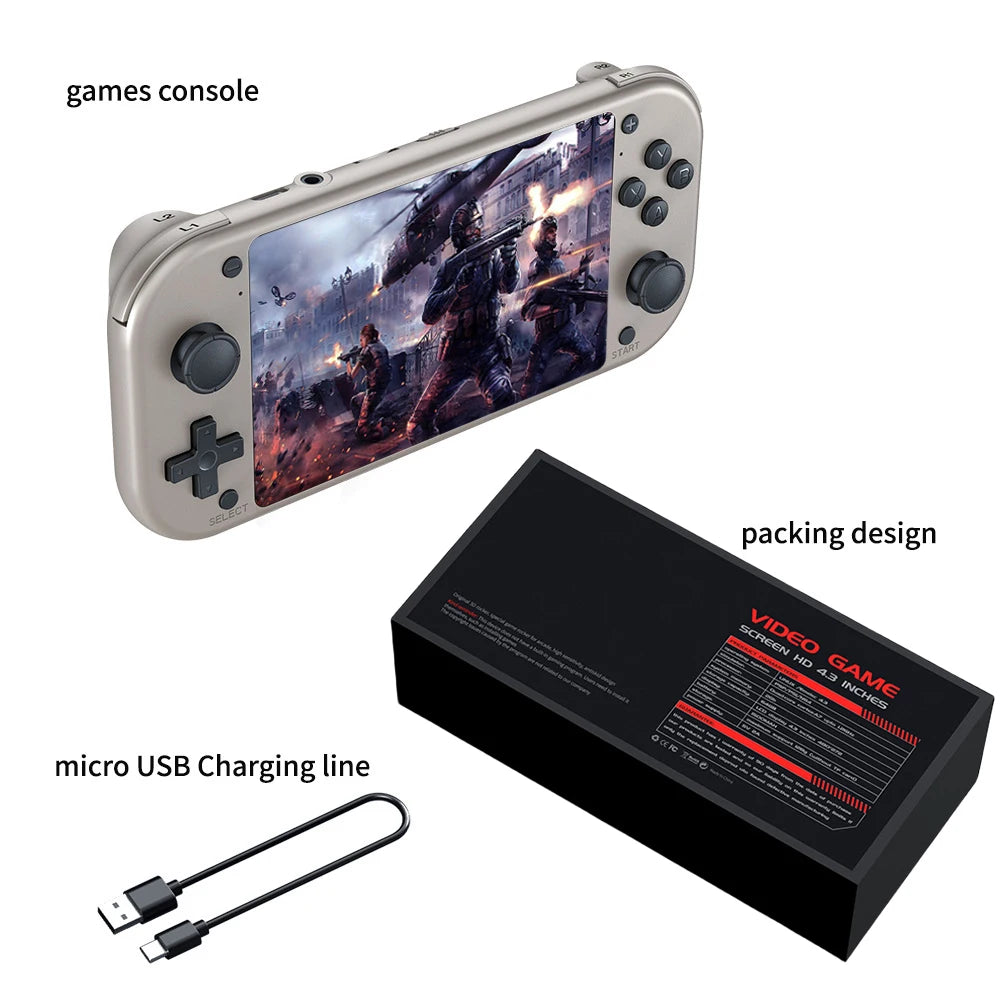 M17 Retro Game Handheld Game Player 4.3 Inch 480*272 LCD Screen Retro Video Game Console Emuelec Built-in Game 25 Emulators