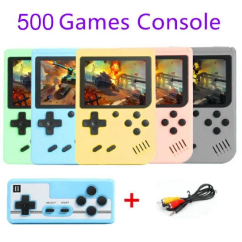 Retro Portable Mini Handheld Video Game Console 8 Bit 3.0 Inch Color LCD Kids Color Game Player Built in 500 Games