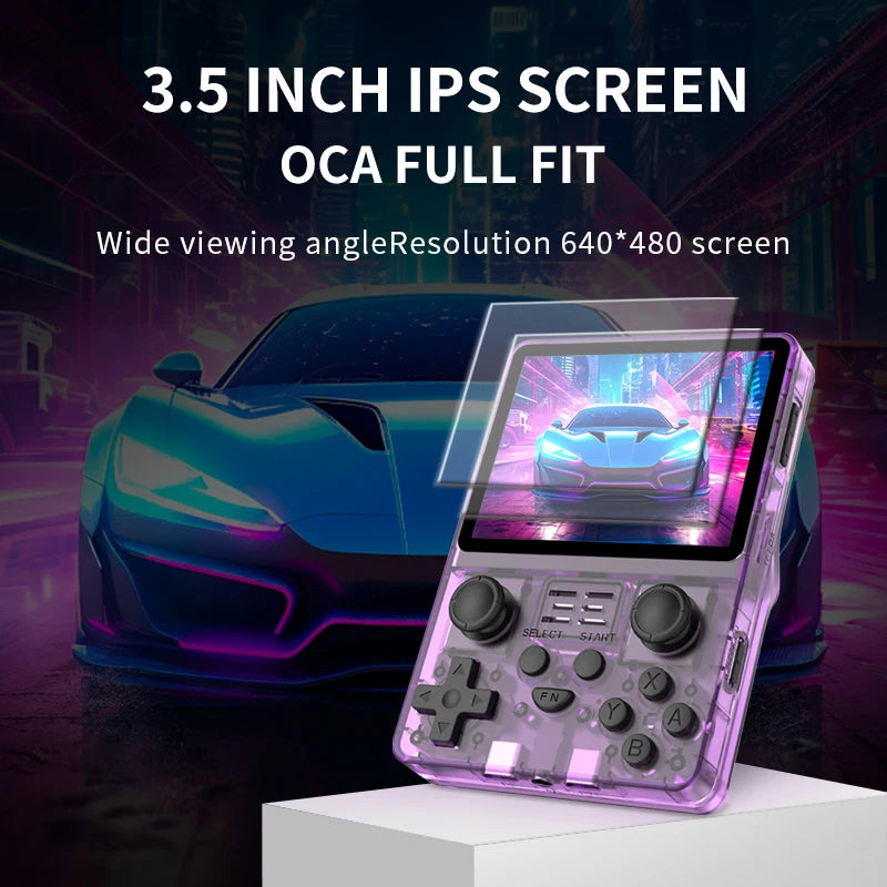 NEW POWKIDDY RGB20S Transparent Handheld Game Console 3.5 Inch 640*480 IPS Screen ArkOS Opendinglinux Gaming Children's Gifts