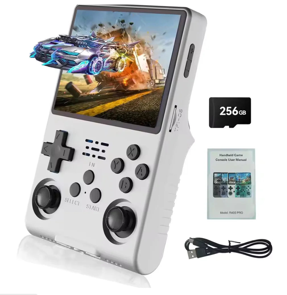 R40S Pro Retro Handheld Game Console 3.5-inch Open-Source Linux System 256GB Portable Video Player Handheld Game Console