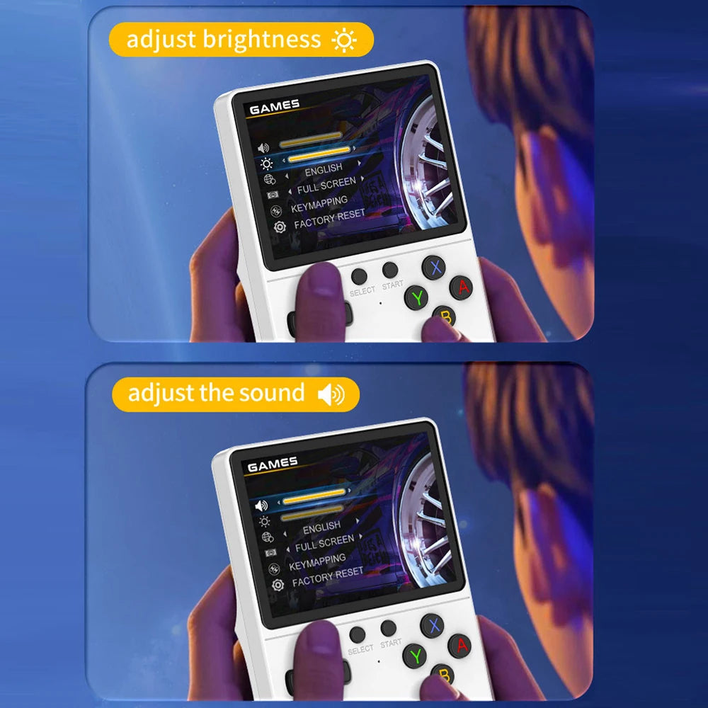 GB350 Handheld Game Player 3.5Inch IPS Screen Built-in 64G 20000+ Games Linux System Portable Retro Video Game Console For PS1