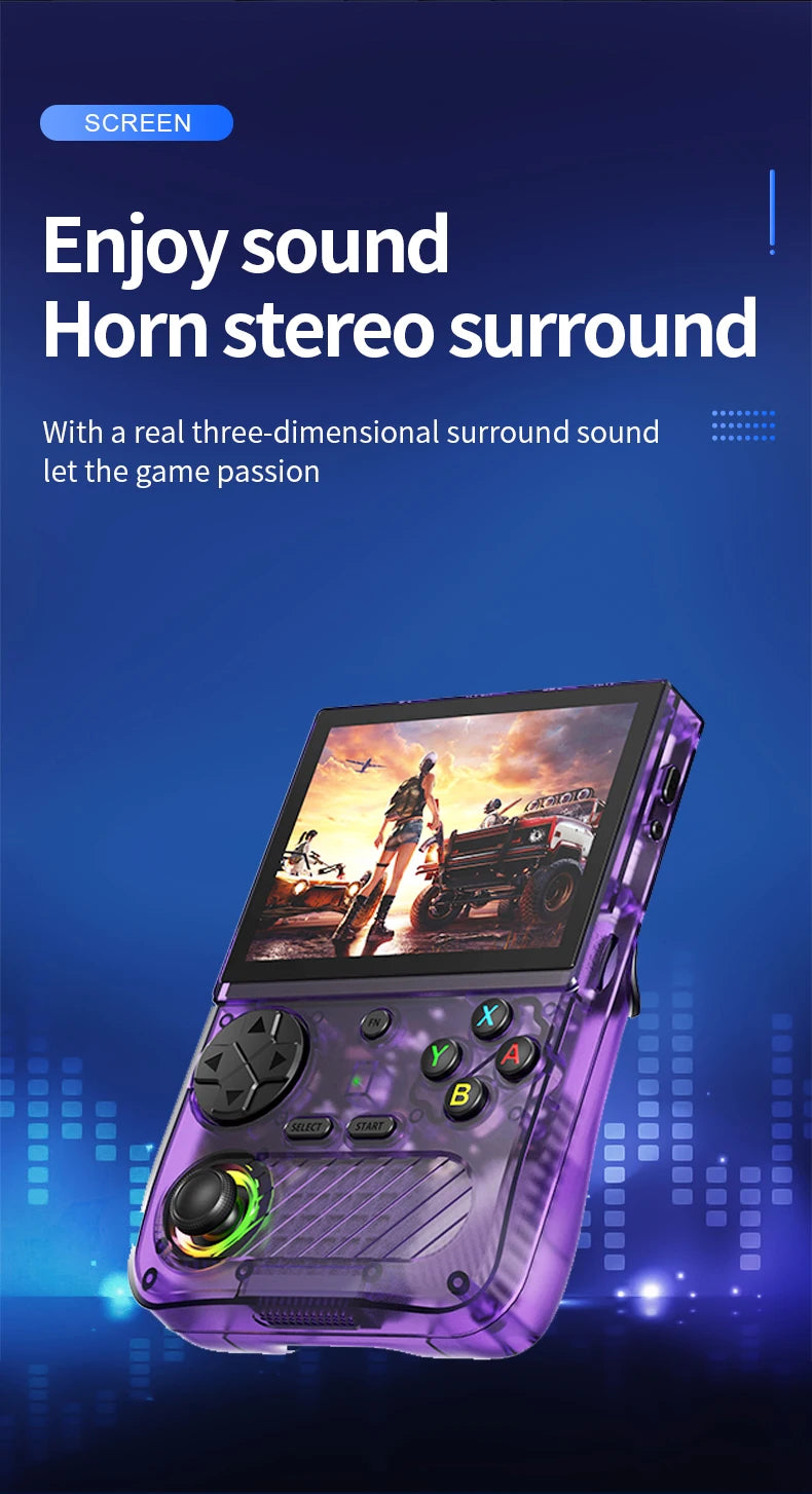 K36S Retro Handheld Game Console 128G Mini Portable 3.5-Inch IPS Screen Video Game Consoles 64G Linux Pocket Game Player Gifts