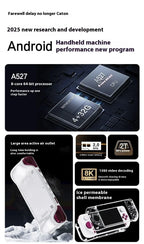 E6 MAX Game Console 5Inch 1280*720 DPI IPS Touch Screen 5000mAh Hall Joystick Handheld Game Consoles Support Projection Custom