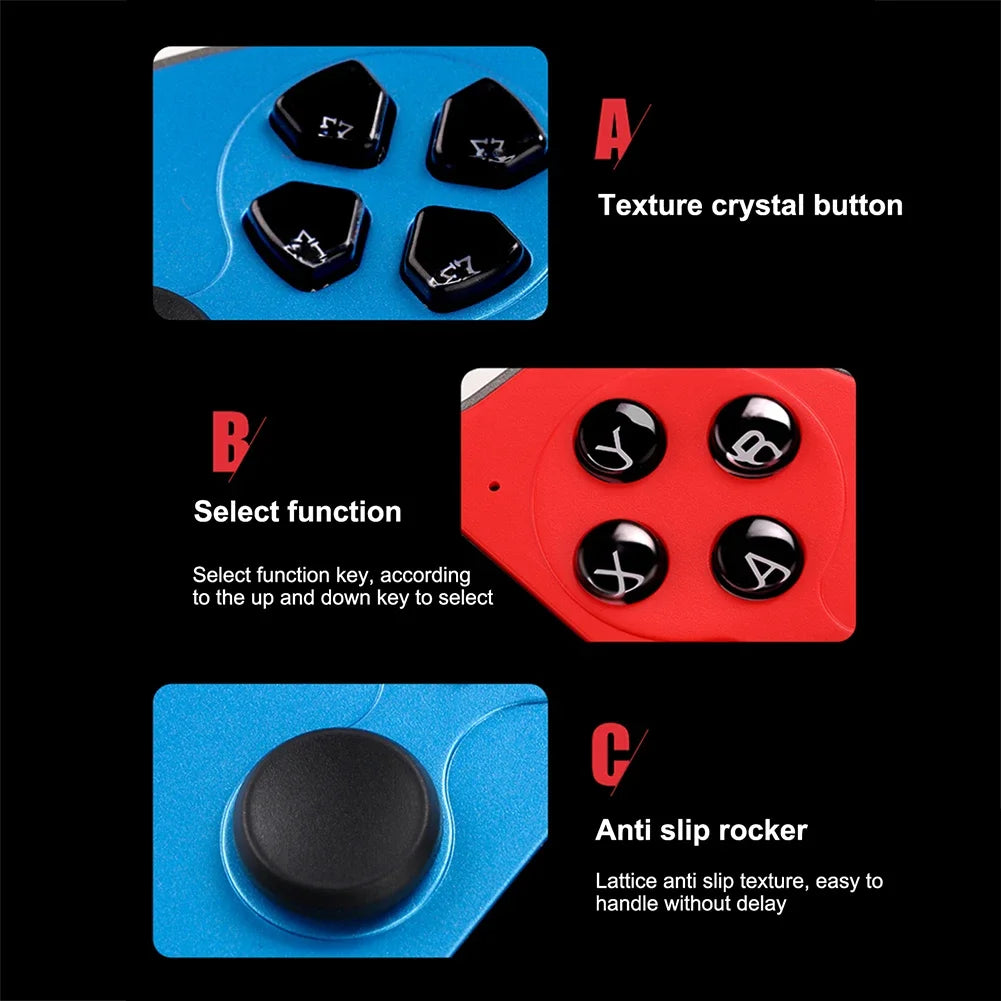 GAMINJA X12 Plus Handheld Game Console 7.1Inch Dual Joystick IPS Screen Video Game Player Built-in 32G TF Card For GBA GBC NES