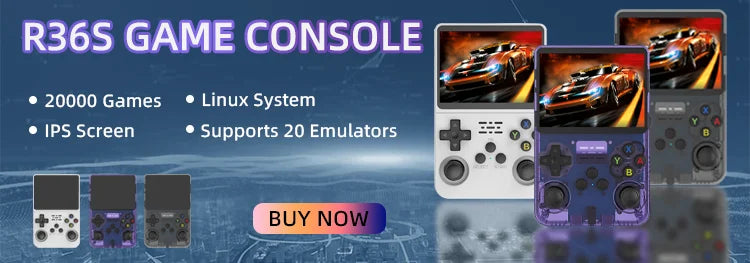 R36S Game Console Linux System 128G Portable Video Consoles 3.5 Inch IPS Screen with Retro Games Pocket Handheld Game Players