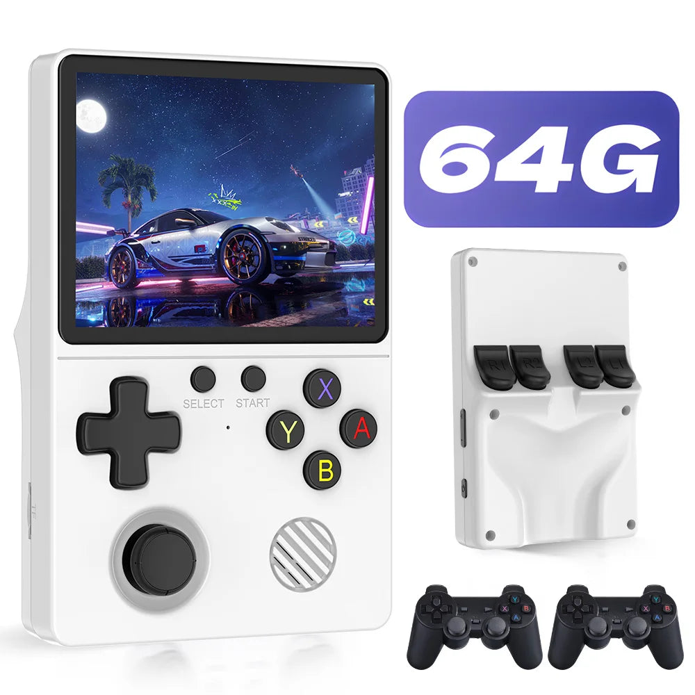 GB350 Handheld Game Player 3.5Inch IPS Screen Built-in 64G 20000+ Games Linux System Portable Retro Video Game Console For PS1
