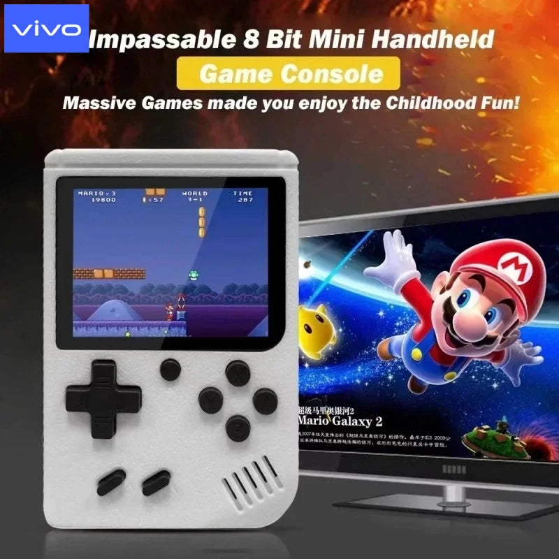 VIVO Portable Retro Mini Game Console 8-Bit Handheld Game Player Built-in 500 Games AV Out Game Console Valentine's Day Gift