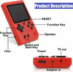 Retro Mini Handheld Video Game Console 8-Bit 3 Inch Color LCD Kids Game Player with Built-in 400 Games Portable Entertainment