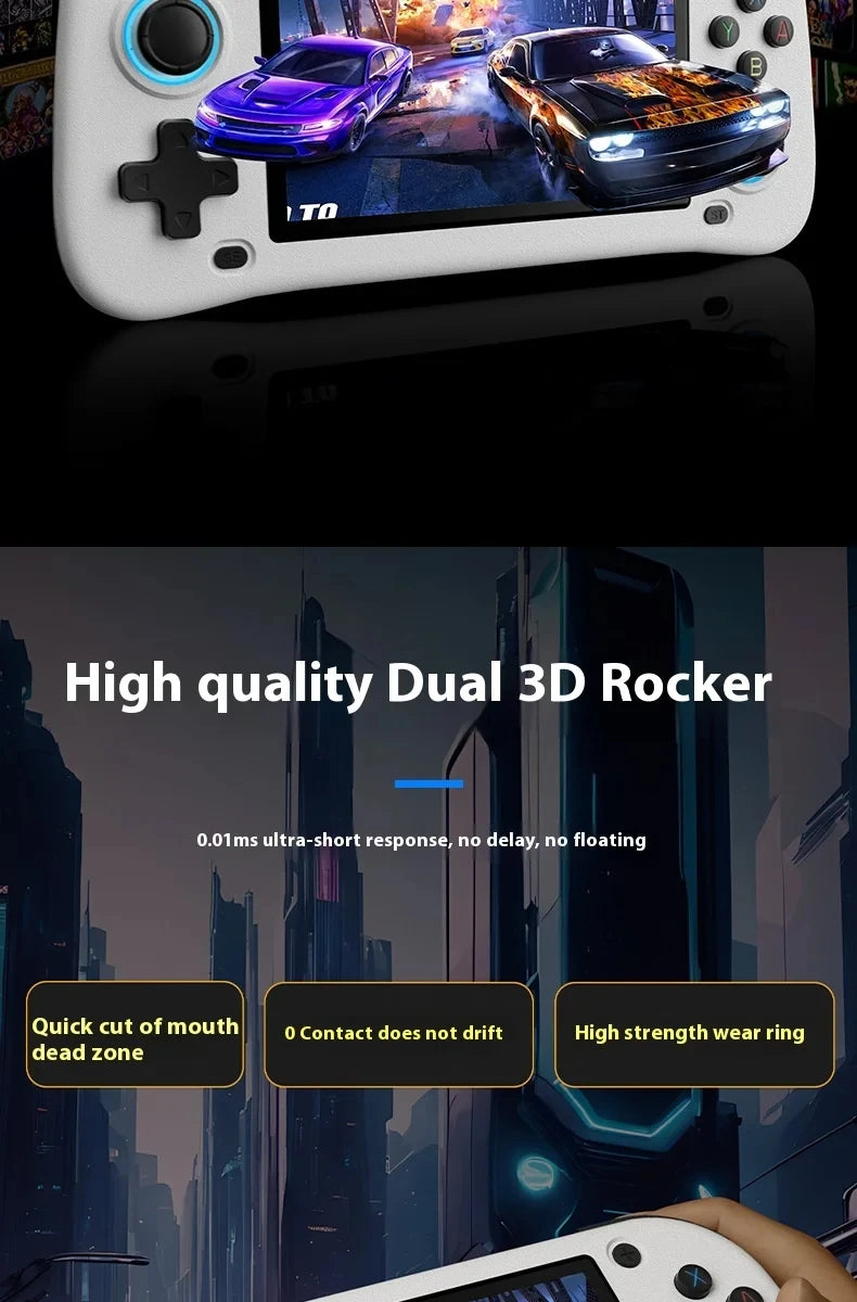 G28 Retro Handheld Video Game Console 64GB 4.3 Inch MIPI Screen Portable Linux System Pocket Player with 128GB 20000+ Games