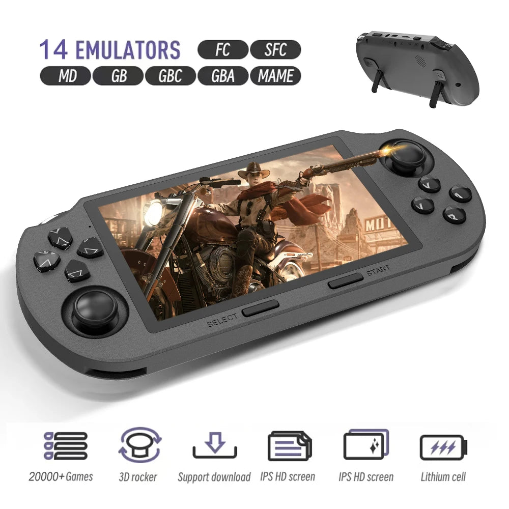 SF3000 Handheld Game Player 4.5 Inch IPS Screen Portable Retro Video Game Console Built-in 20000+ Games for PS1/GBA/SFC
