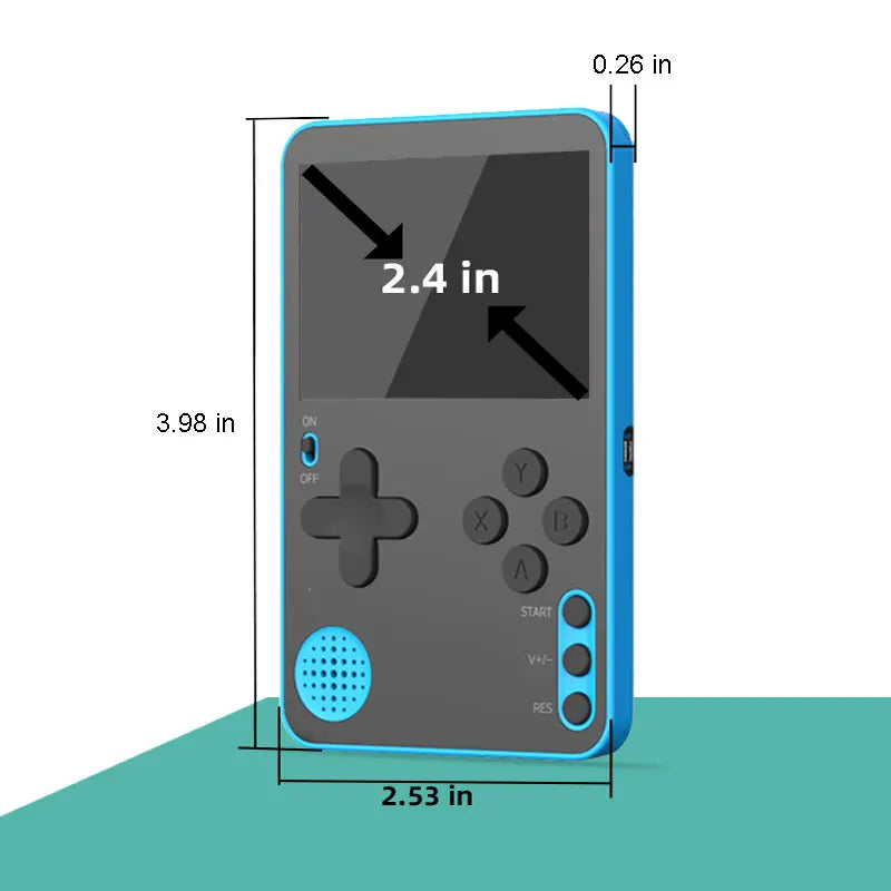 Handheld Game Console 500 Classic Games LCD Portable Retro Video Mini Game Console Rechargeable Great Gift for Kids and Adults