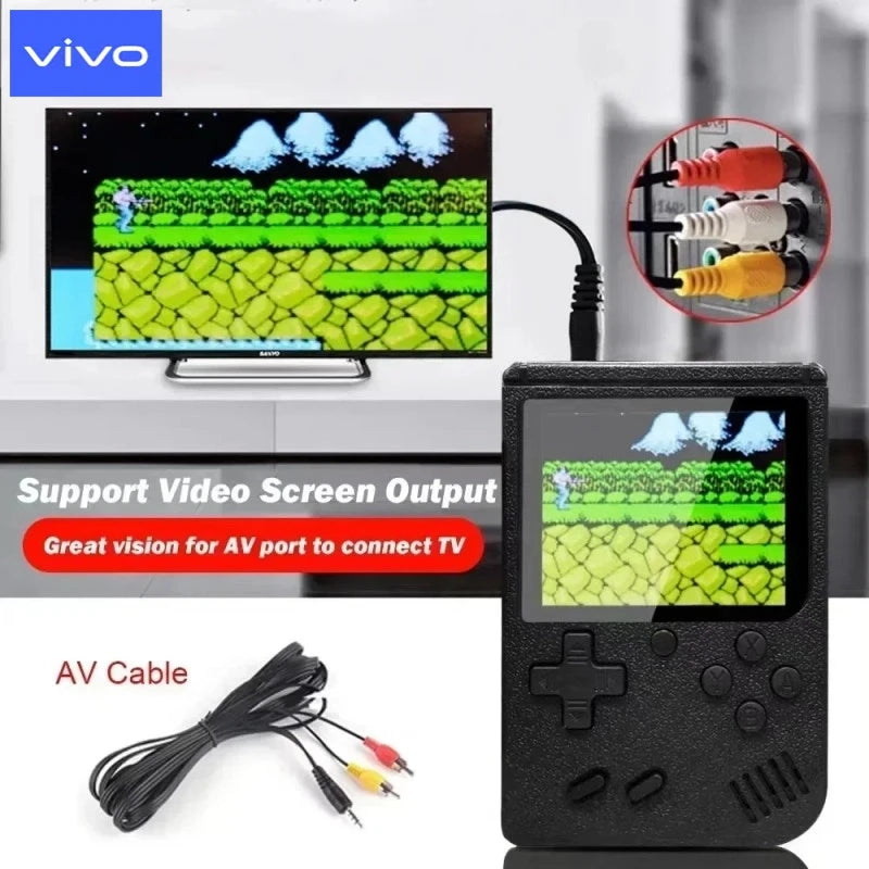 VIVO Portable Retro Mini Game Console 8-Bit Handheld Game Player Built-in 500 Games AV Out Game Console Valentine's Day Gift