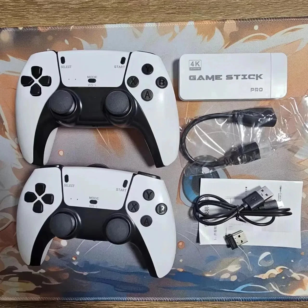 M15 Game Stick TV Video Game Console 64G 128G 50000+ HD Two-player Home Games Child Gift 20+emulator Wireless Gamepad Controller