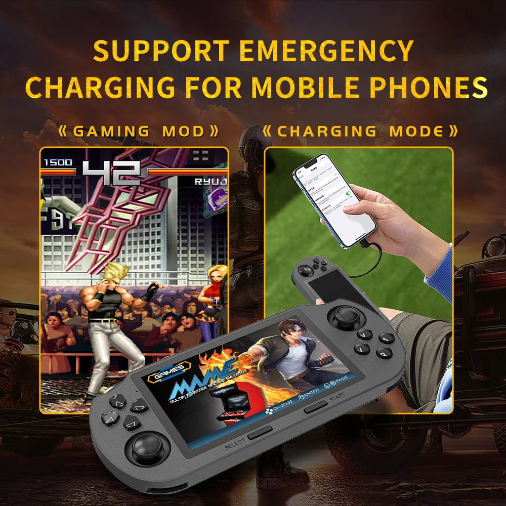 SF3000 Handheld Game Player 4.5 Inch IPS Screen Portable Retro Video Game Console Built-in 20000+ Games for PS1/GBA/SFC