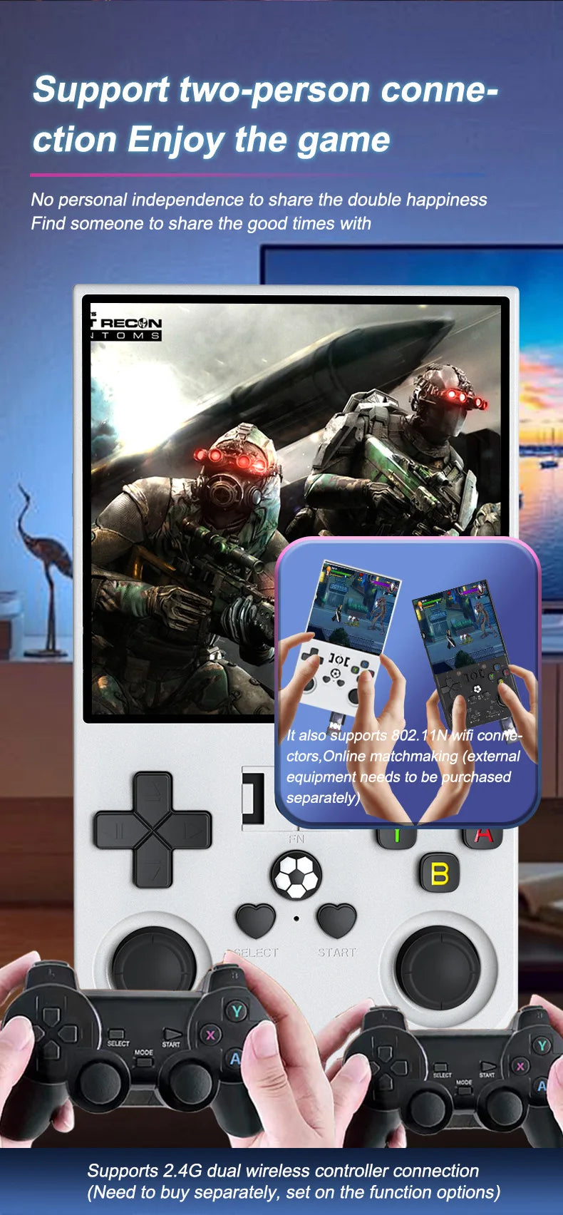 R36 MAX Retro Handheld Game  4.0Inch IPS Screen Console 128GB Portable Pocket Video Player Supports 30+ Emulators