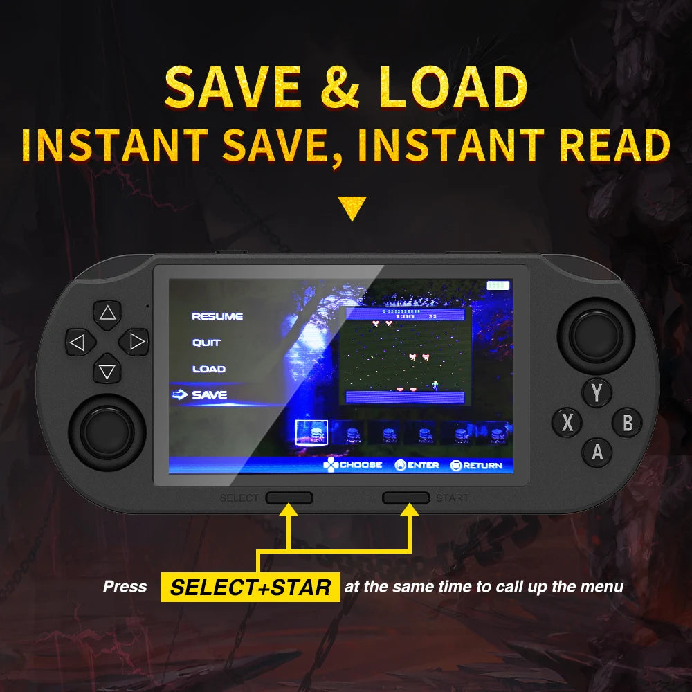 SF3000 Handheld Game Player 4.5 Inch IPS Screen Portable Retro Video Game Console Built-in 20000+ Games for PS1/GBA/SFC