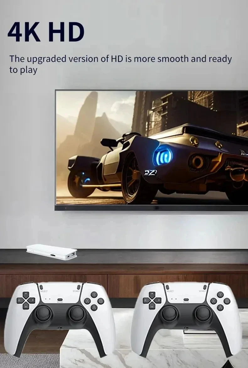 M15 Game Stick TV Video Game Console 64G 128G 50000+ HD Two-player Home Games Child Gift 20+emulator Wireless Gamepad Controller