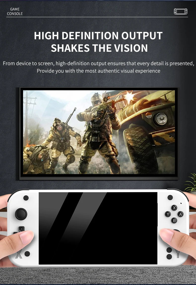 G90 7-inch 64GB 4000mAh portable handheld game console arcade suitable for PSP/PS1 retro TV game controller boys' gift