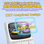 XISKT R36T Retro Portable Pocket Handheld Game Console EmuEMEC System 27+Simulator 18000+Game 3.5''IPS Screen Video Game Console