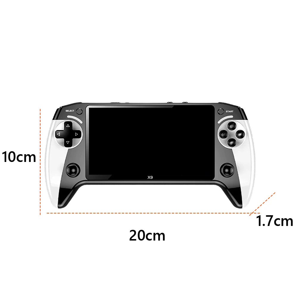 X9 Retro Handheld Video Game Console 1500mAh 5.5-inch IPS Screen Mini Portable Handheld Video Player 1GB-128GB Type-C