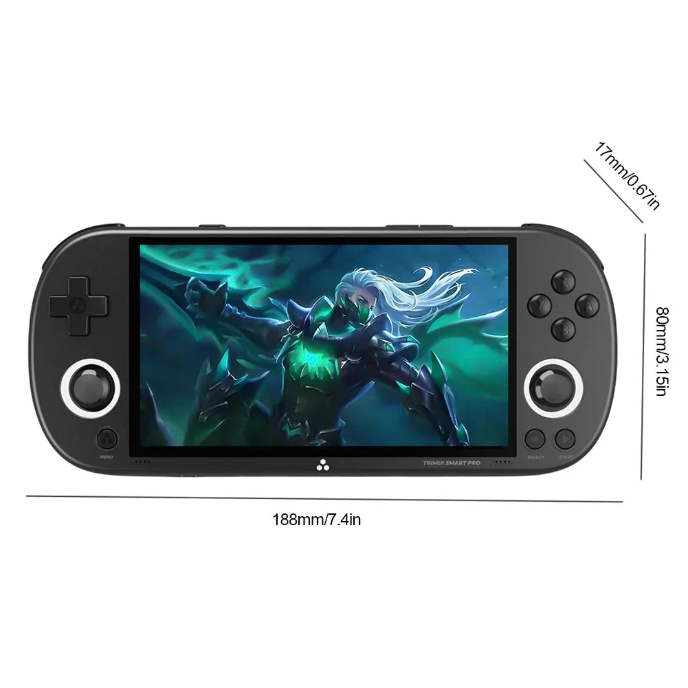 TRIMUI Smart Pro Video Game Console for Kids Adult 4.96 Inch Screen Linux Pocket Double Joystick Handheld Game Player Console