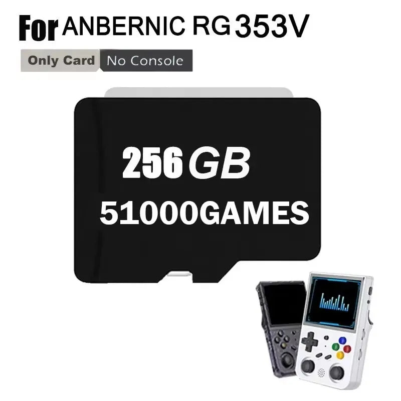 ANBERNIC RG353V RG353VS  TF Card Preloaded Games for 512G 256G 128G 64G  Handheld Game Built in 100000+ Games