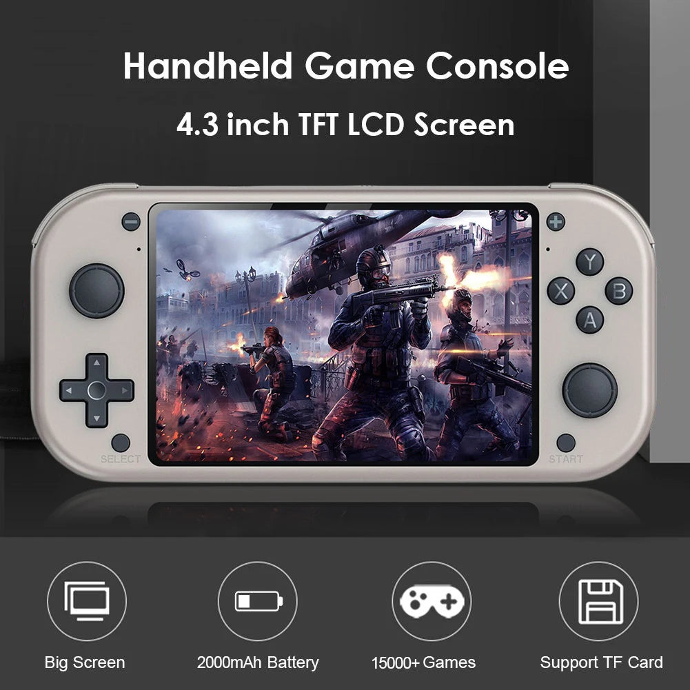 M17 Retro Game Handheld Game Player 4.3 Inch 480*272 LCD Screen Retro Video Game Console Emuelec Built-in Game 25 Emulators