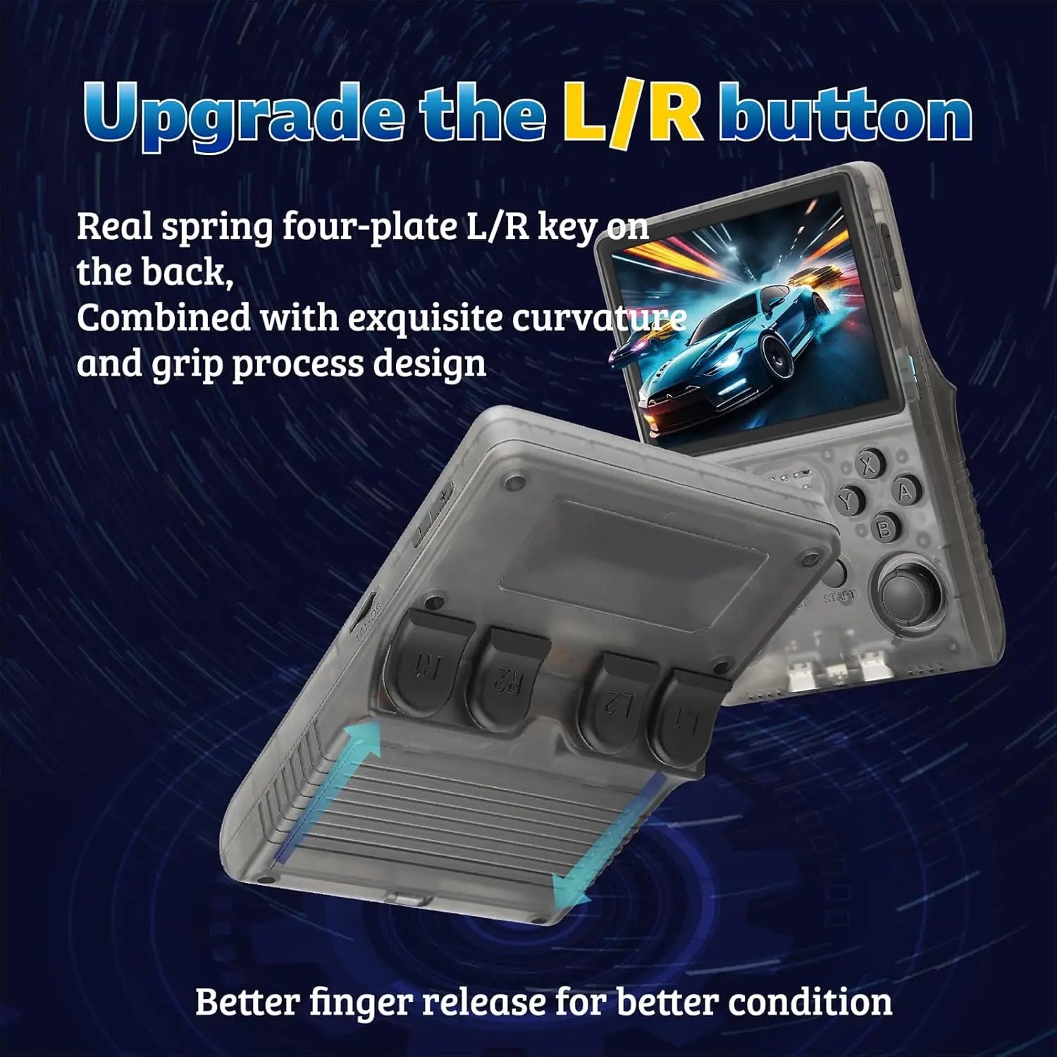 R40S Pro Retro Handheld Game Console 3.5-inch Open-Source Linux System 256GB Portable Video Player Handheld Game Console
