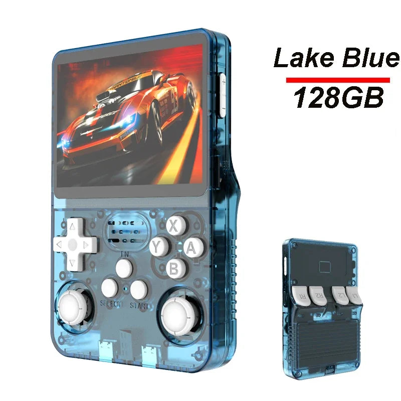 R36S Game Console Linux System 128G Portable Video Consoles 3.5 Inch IPS Screen with Retro Games Pocket Handheld Game Players