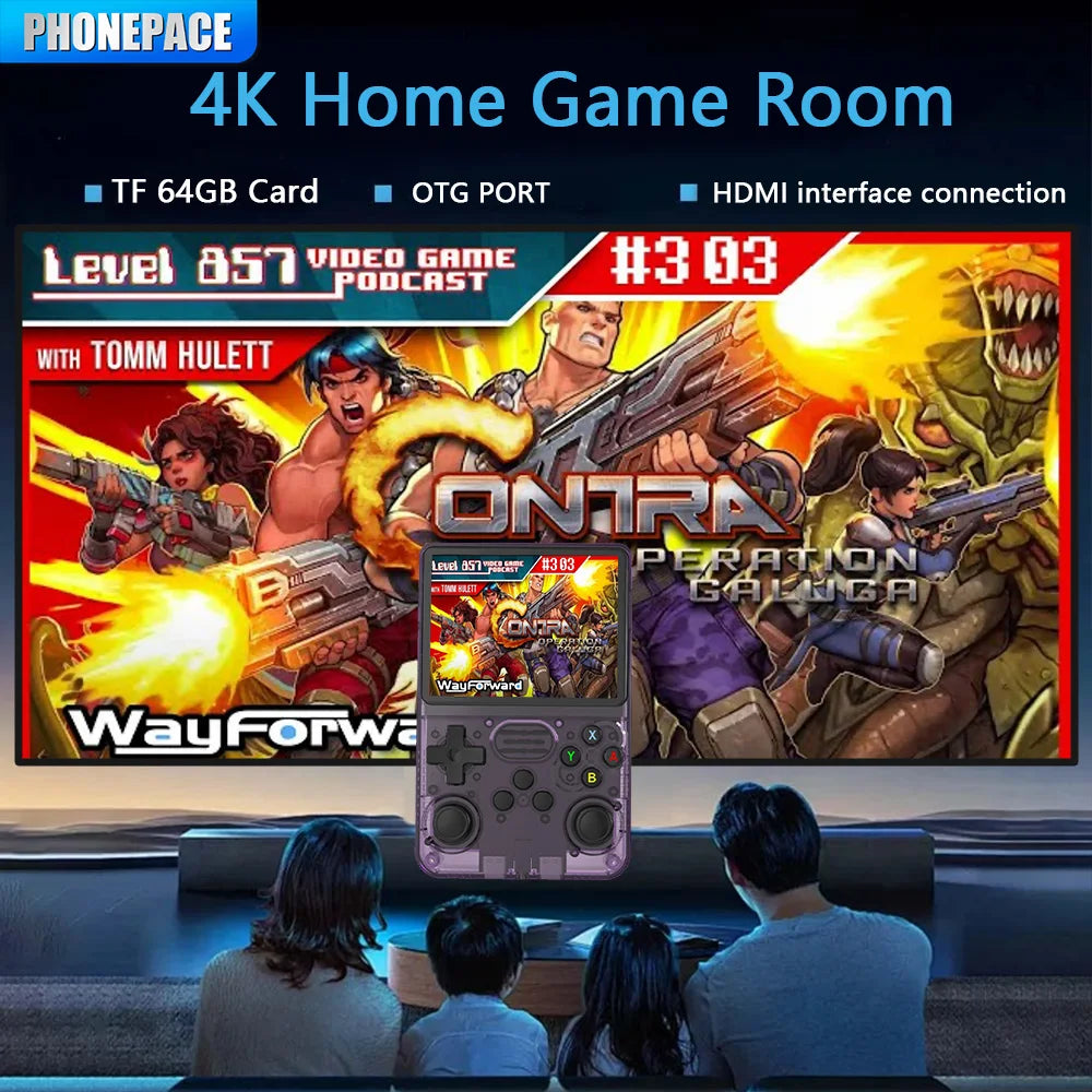 New R36S Game Console, Support HDMI High Definition Output Connection Display, 2.4G Wireless Handle Connection, Double Happy