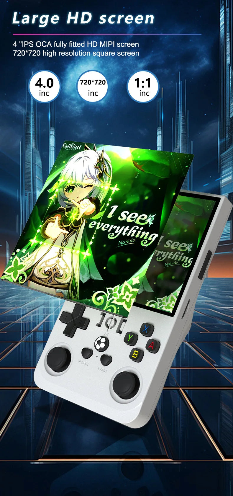 R36 MAX Retro Handheld Game  4.0Inch IPS Screen Console 128GB Portable Pocket Video Player Supports 30+ Emulators