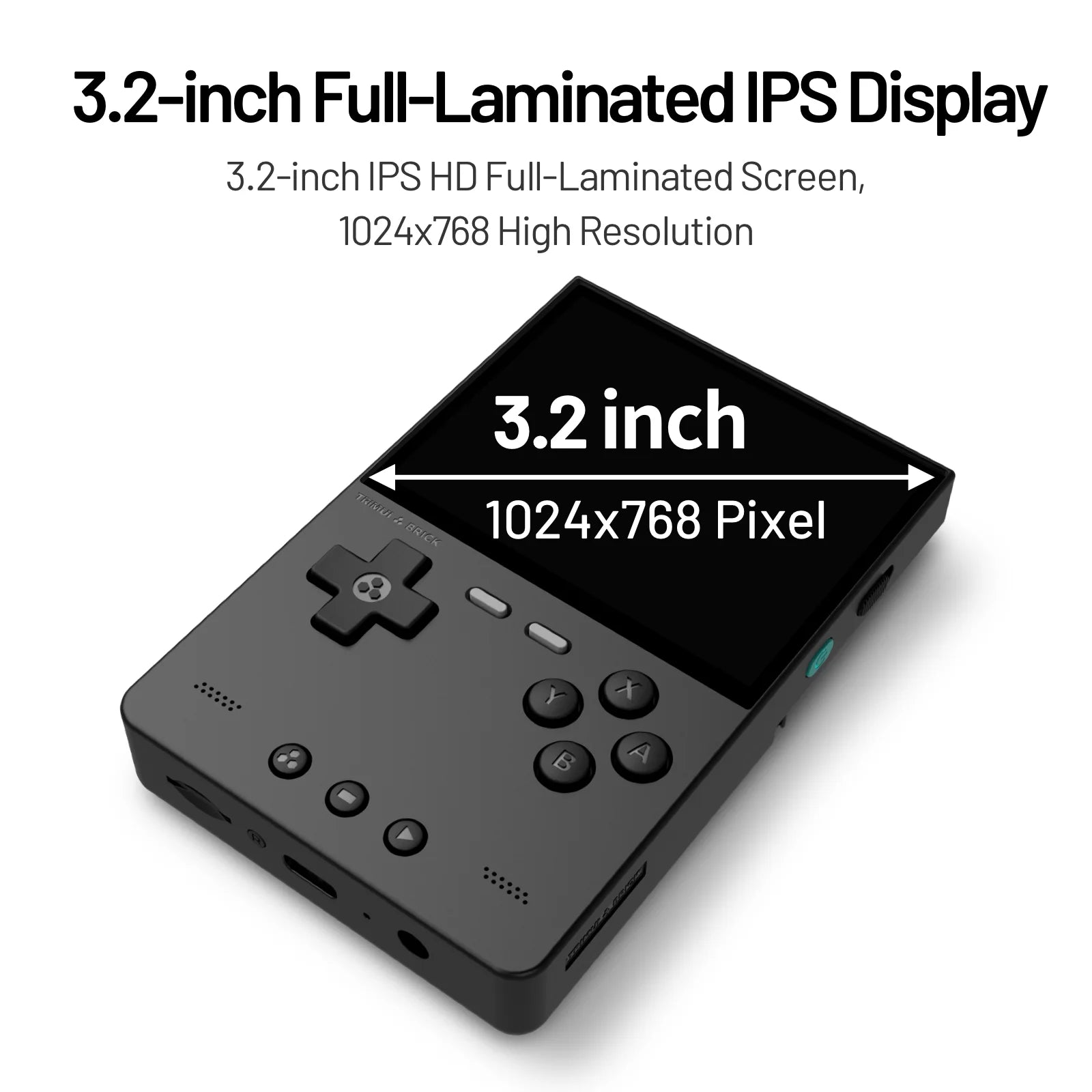 TRIMUI BRICK Handheld Game Console 3.2'' IPS Screen A133P Linux System Trimui UI Metal Back Panel Key LED Lighting Free Keycaps