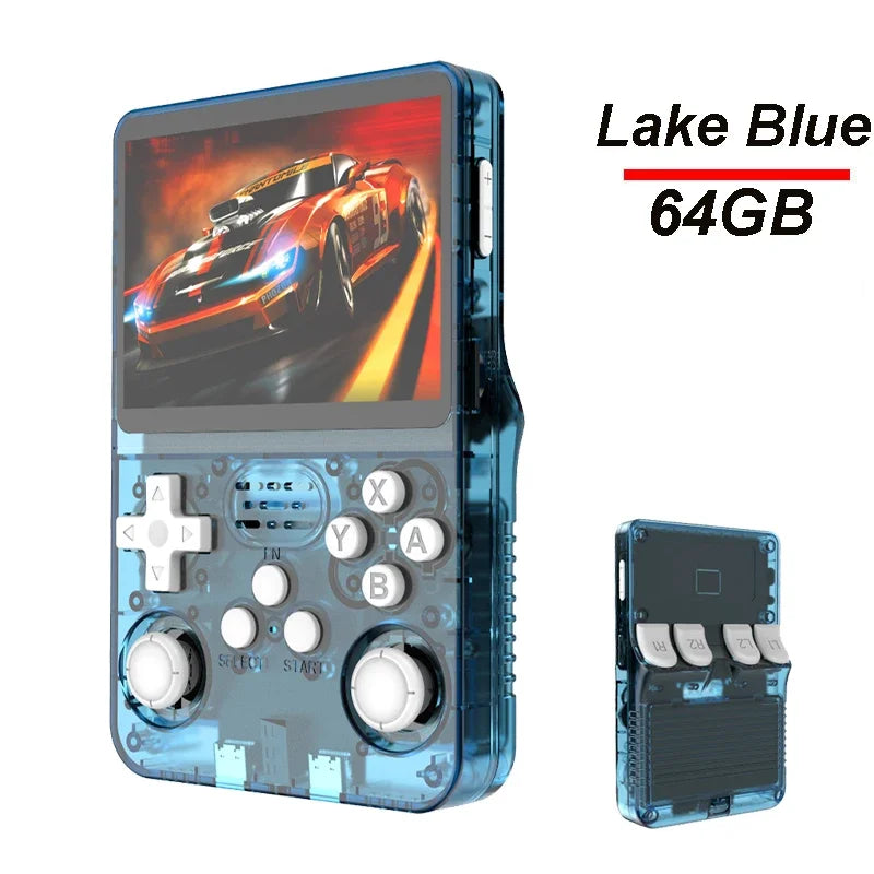 R36S Game Console Linux System 128G Portable Video Consoles 3.5 Inch IPS Screen with Retro Games Pocket Handheld Game Players