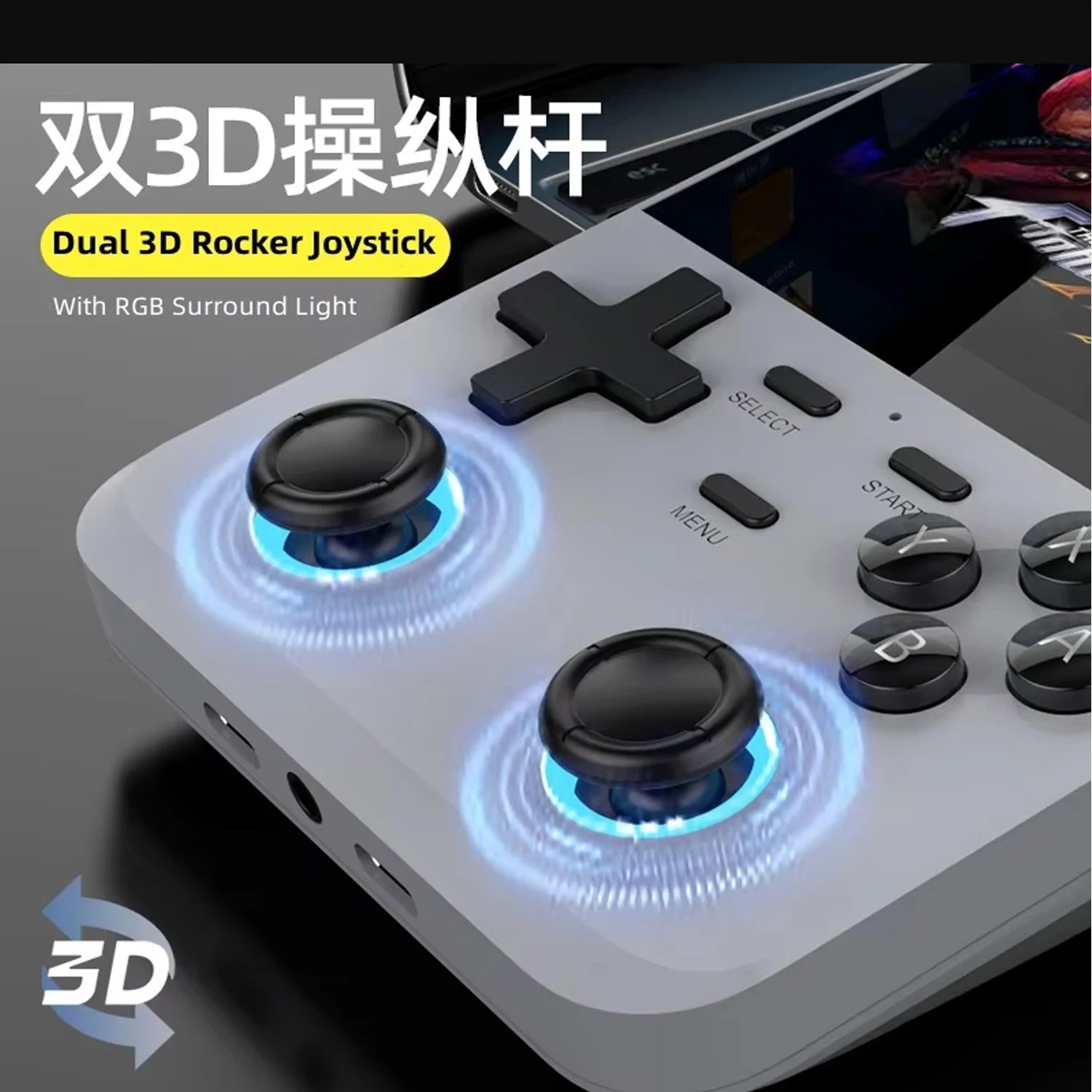 D007 Plus 3.5 Inch IPS Screen Handheld Game Console Players Dual Joystick 10000+ Game Retro Devices Portable Game Consoles