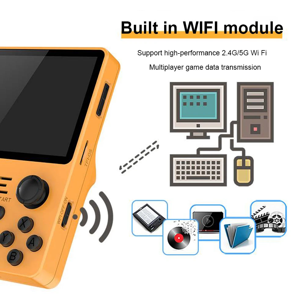 RGB20S Retro Game Console 3.5 Inch IPS Screen Portable Video Game Mini Portable 3500mAh Type-C for MAME/N64/GBA/FC Simulator