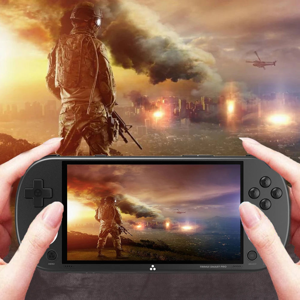 TRIMUI Smart Pro Video Game Console for Kids Adult 4.96 Inch Screen Linux Pocket Double Joystick Handheld Game Player Console