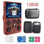 Open Source R36PRO Handheld Game Console Linux System 3.5inch HD Screen 4000mAh Play 6h 1GB+8GB RAM, Support TFcard 64GB 128GB