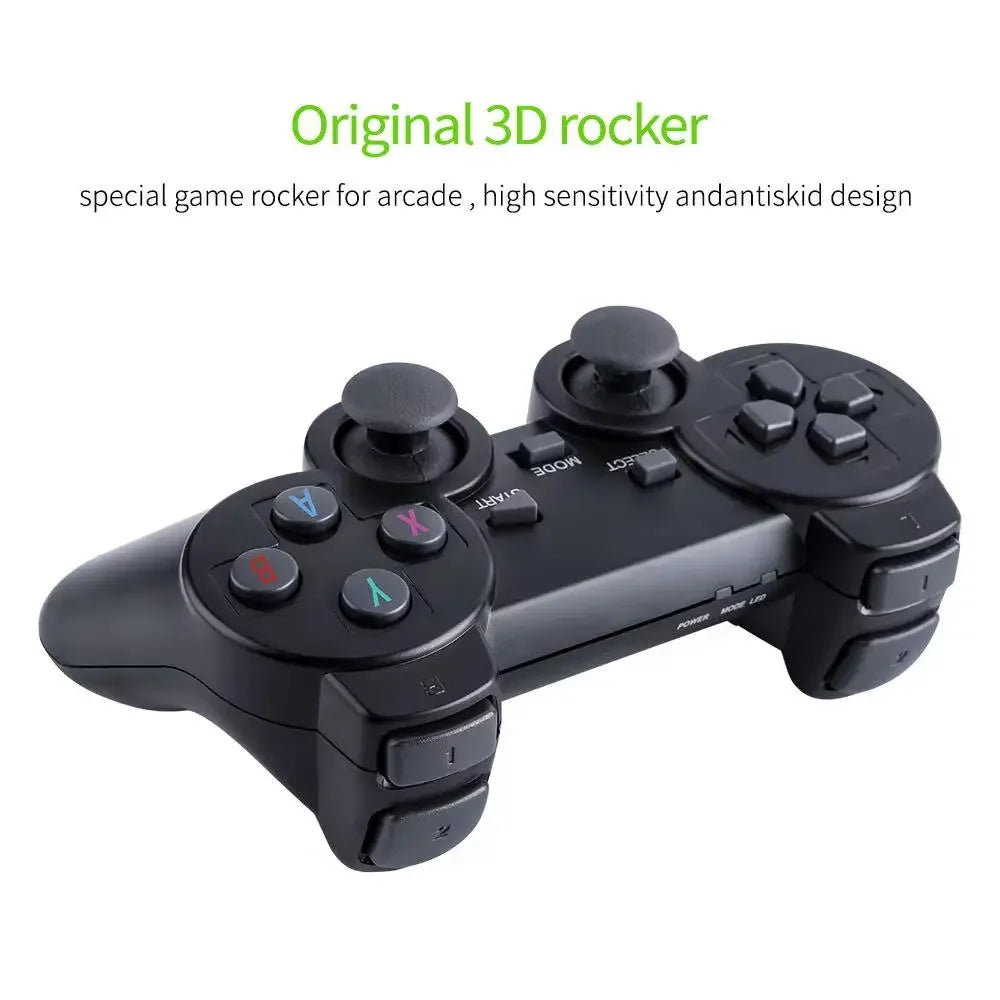 Retro Gaming Console 4K HD 20000+ Games 64GB - 2.4G Wireless for GBA/FC/PS1/MD, Portable TV Game Stick