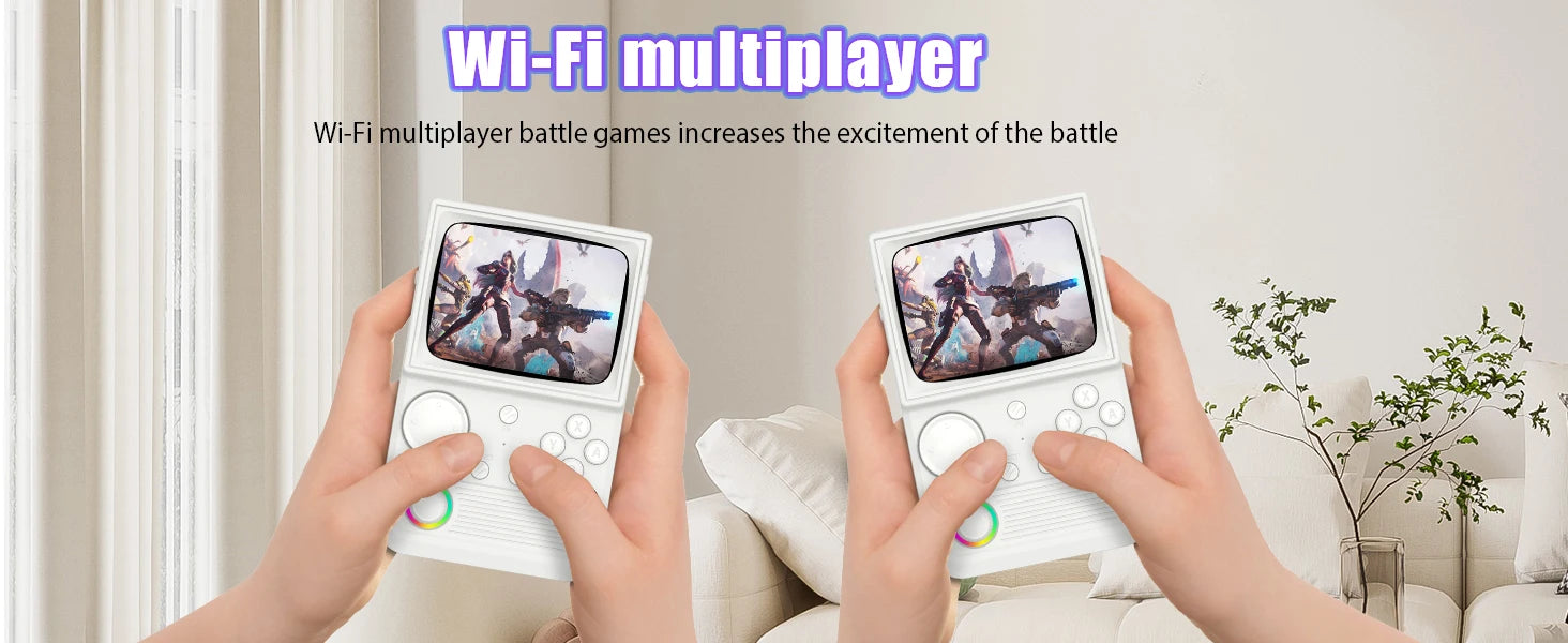 XISKT R36T Retro Portable Pocket Handheld Game Console EmuEMEC System 27+Simulator 18000+Game 3.5''IPS Screen Video Game Console