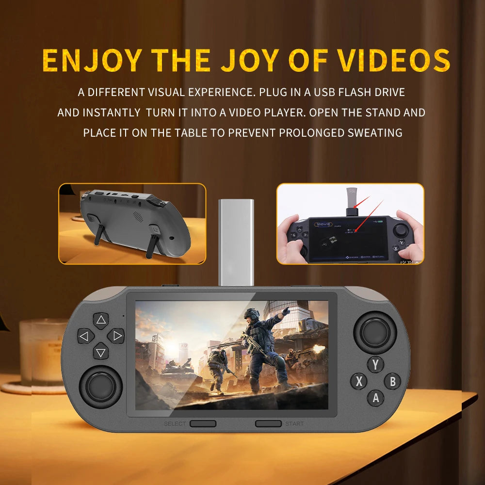 SF3000 Handheld Game Player 4.5 Inch IPS Screen Portable Retro Video Game Console Built-in 20000+ Games for PS1/GBA/SFC