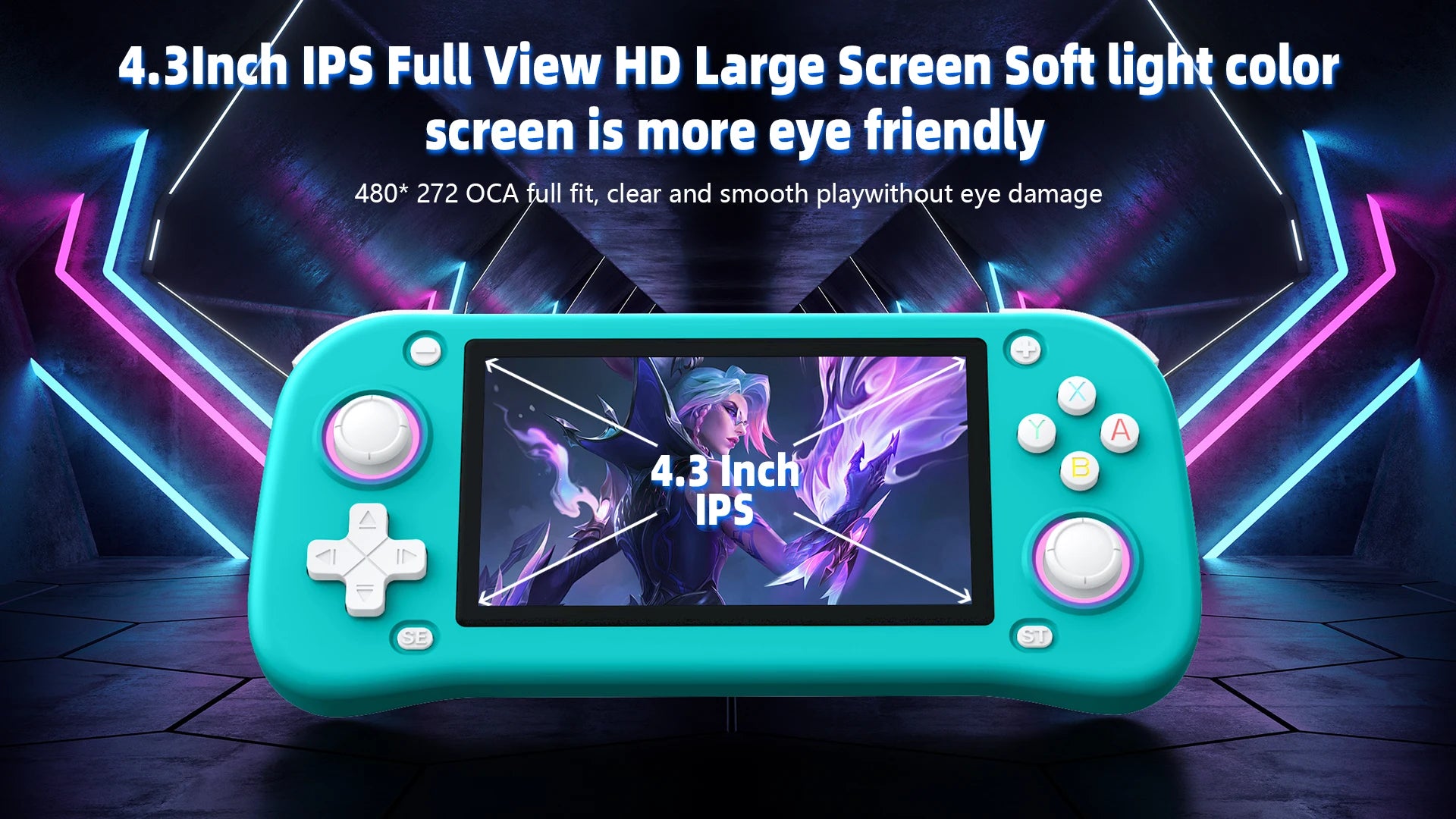 AISLPC XF43 Retro Handheld Game Console 4.3 inch Linux System Gaming Players Portable Pocket Hand Game Video Devices Play Gift