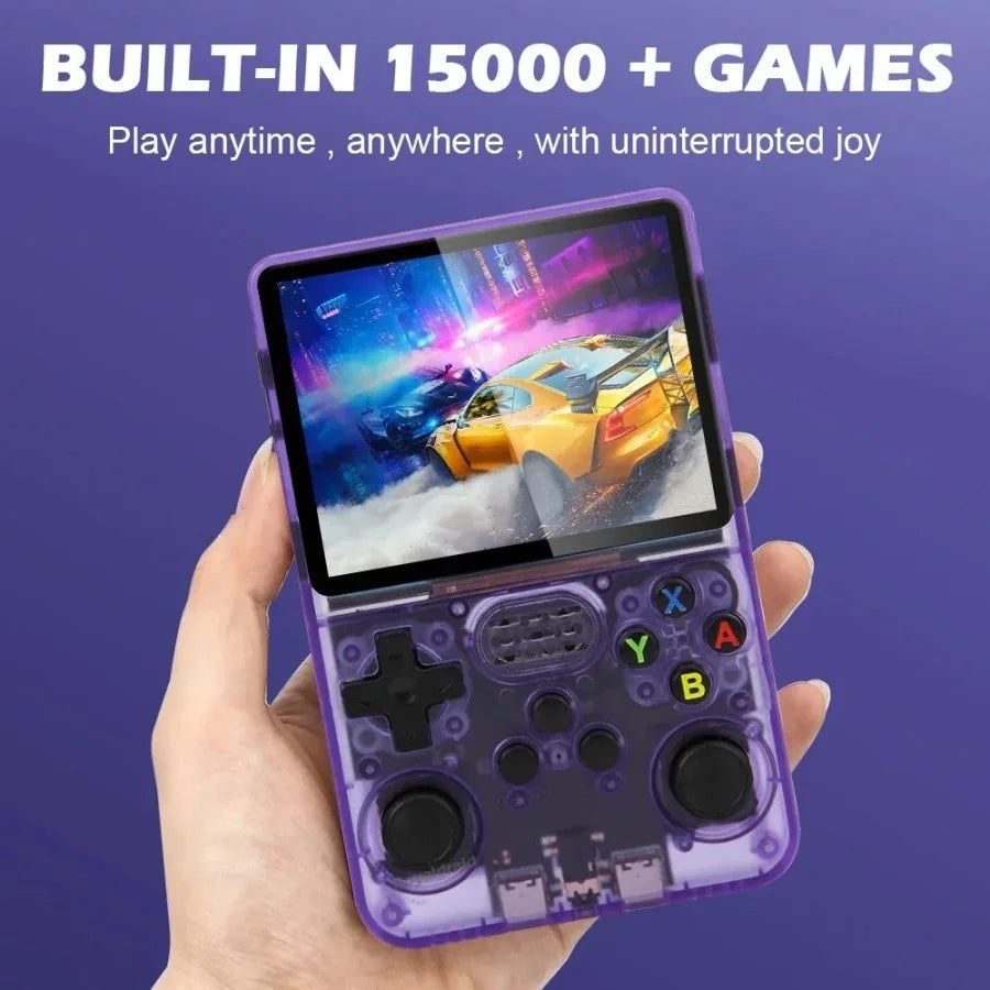 R36S Retro Video Handheld Game Console Linux System 3.5 Inch lPS Screen Built in 3000mah Battery Preinstalled Games
