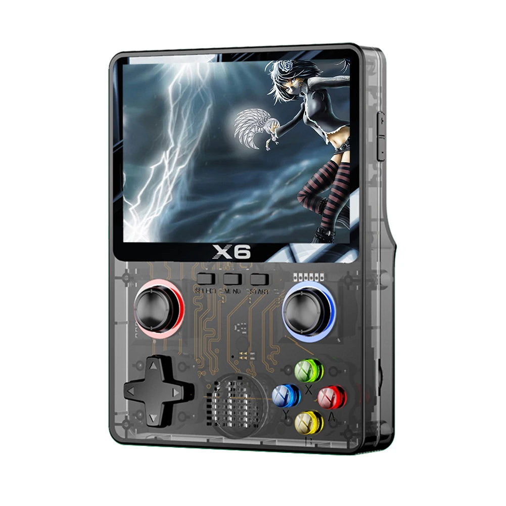 X6 Portable Video Game Console 2000mAh 3.5 Inch IPS Screen Video Gaming Console 3D Joystick Classic Video Player for Adults Kids