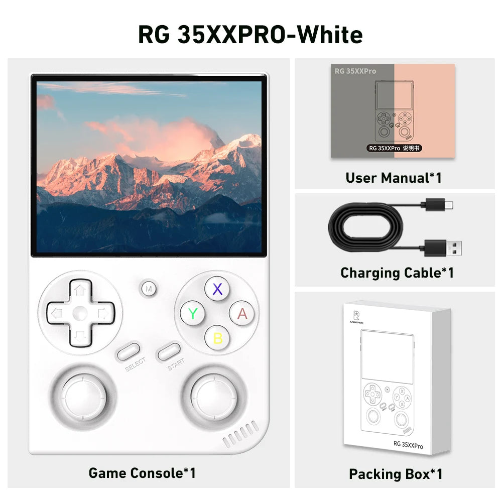 Anbernic RG 35XXPRO 3.5” IPS Screen Video Game Console Linux Built-in 64G Support TV Output Retro Game Player RixelHK Installed